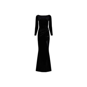 Chiara Boni La Petite Robe Velvet Silveria Gown in Black Size 10 MSRP: $1,090